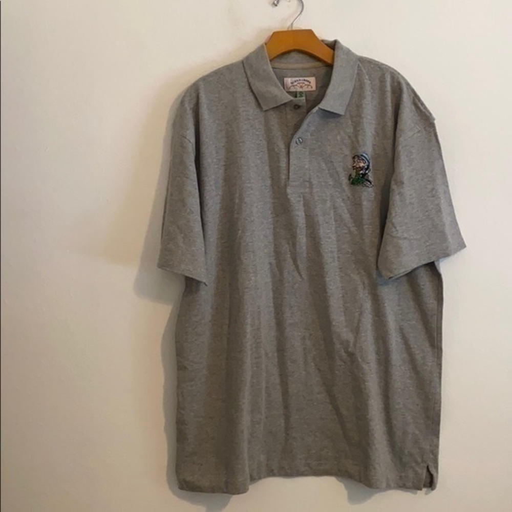 QUEENSBORO GREY SHORT SLEEVE POLO SIZE XL